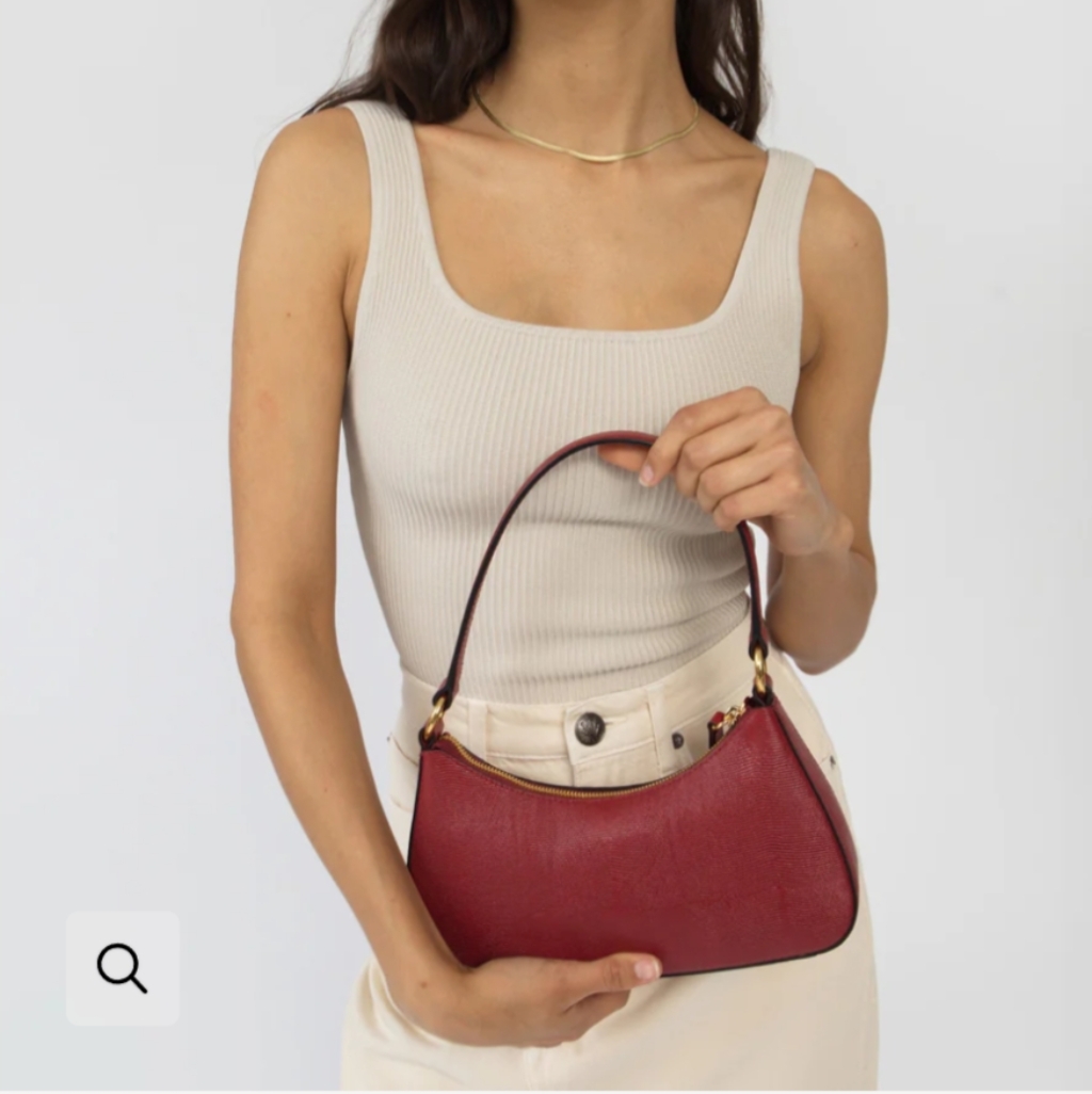 Hyer Goods Lizard Wine Burgundy Mini Bag